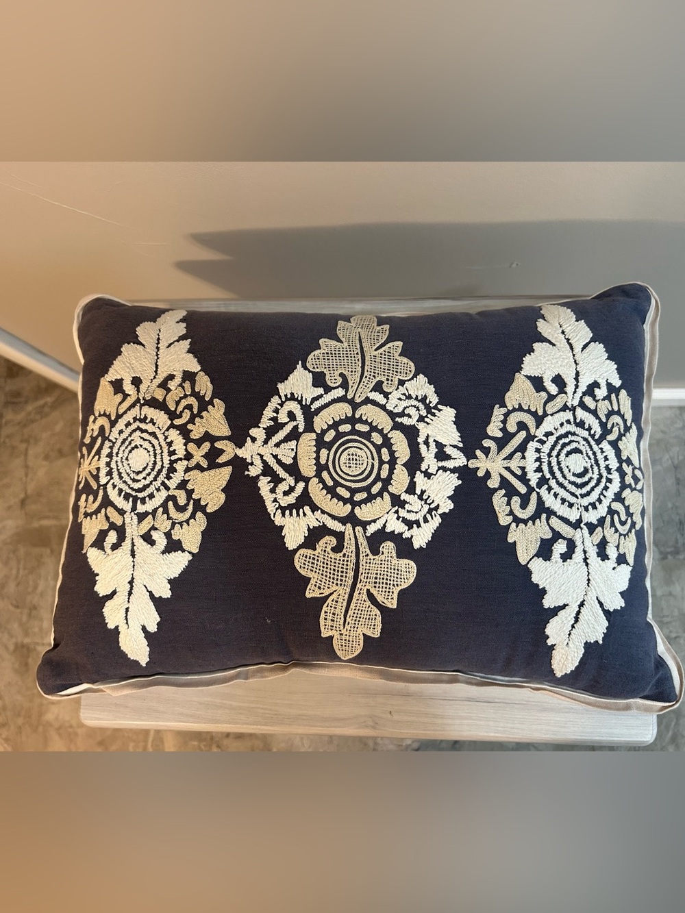 Anthropologie Gray Pillow